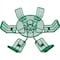 Global Industrial Round Carousel Picnic Table W/ 6 Seats, Green, Expanded Metal, 46 in 277590GN - alternate 4